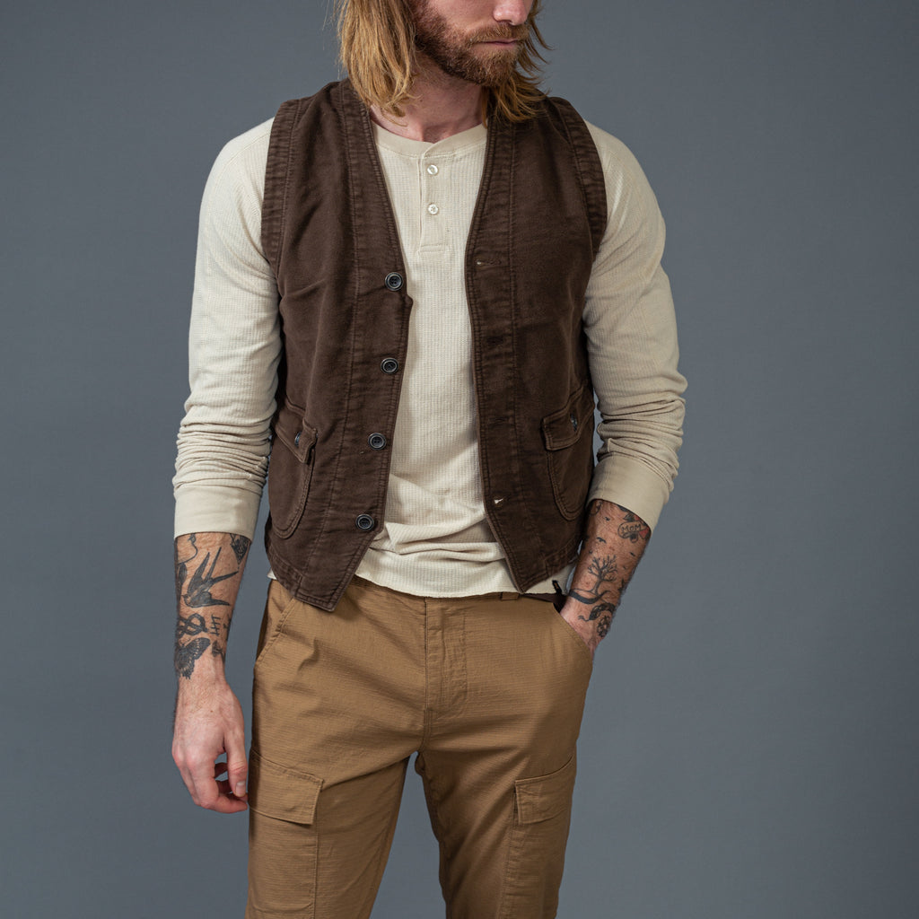 CHESAPEAKE'S - Vest -"St. Michal"Moleskin - Brown