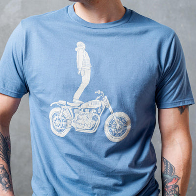 ROARK - T-shirt - GHOSTRIDER AND STEEL BLUE
