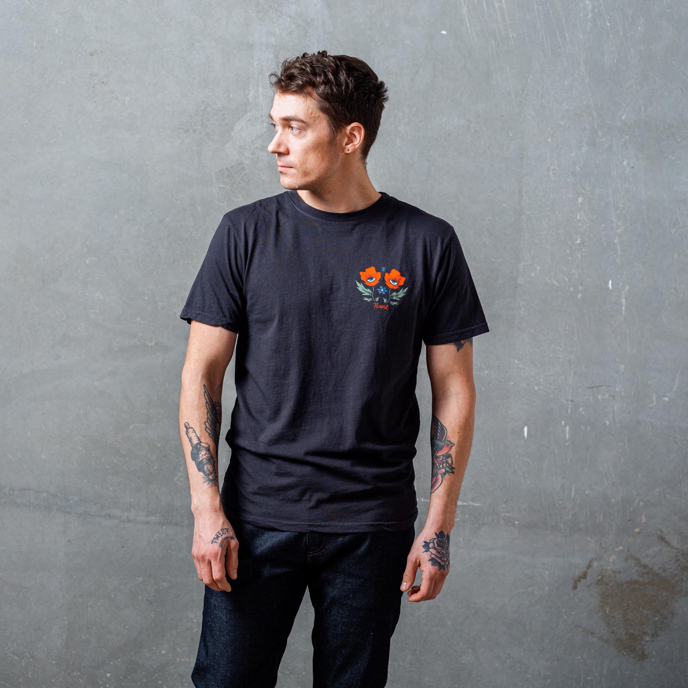 Roark T-shirt - FLOWER Sort