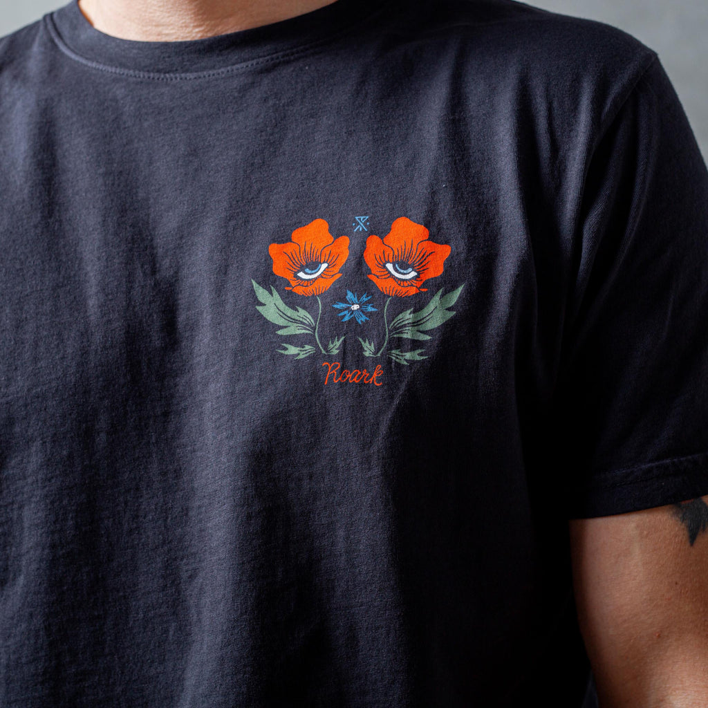 Roark T-shirt - FLOWER Black