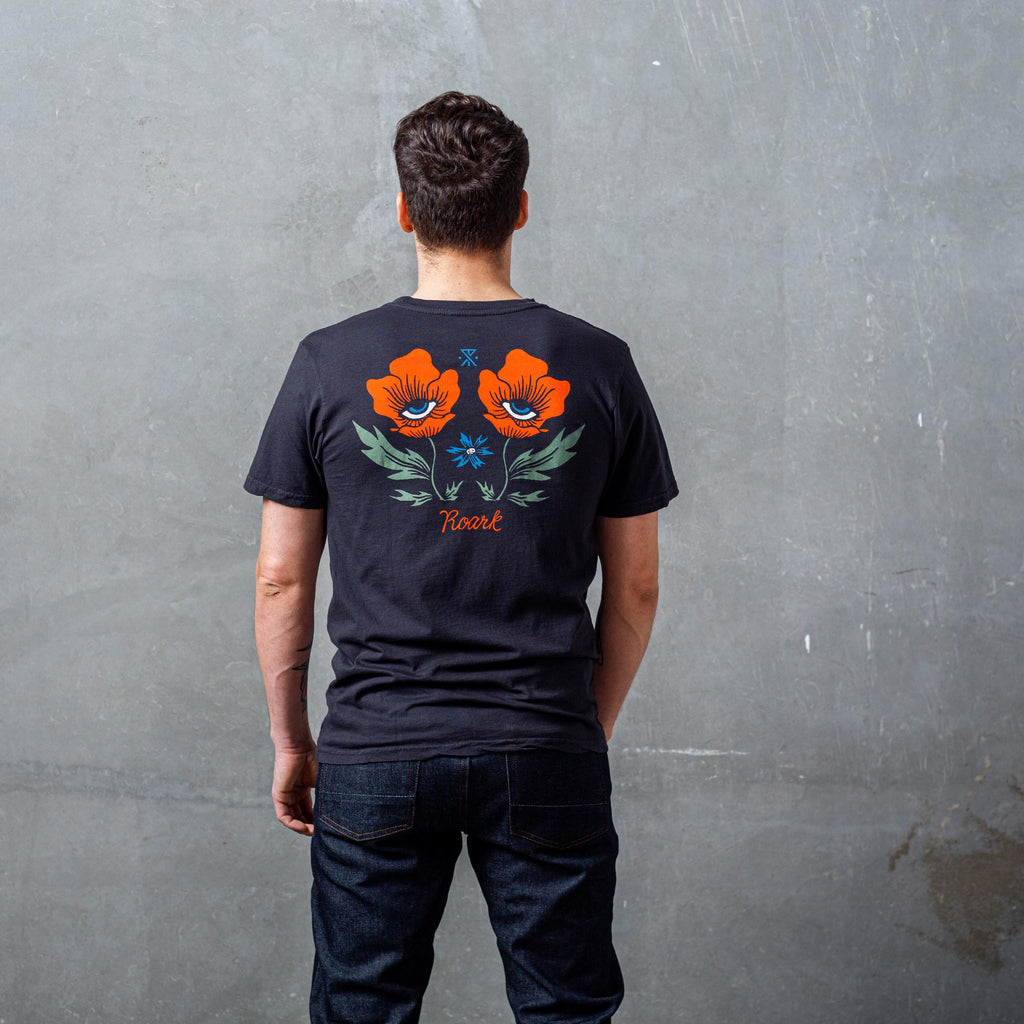 Roark T-shirt - FLOWER Black