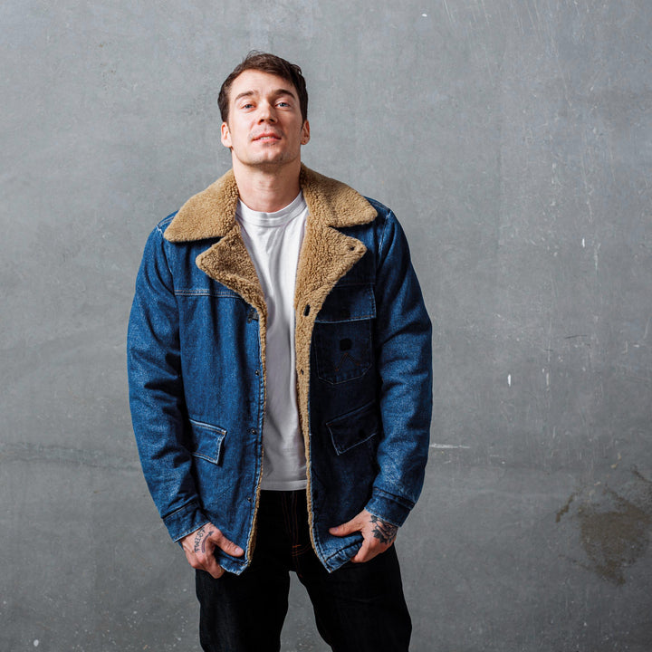 ROARK X Wrangler THE ROUNDUP JACKET WOOL and DENIM