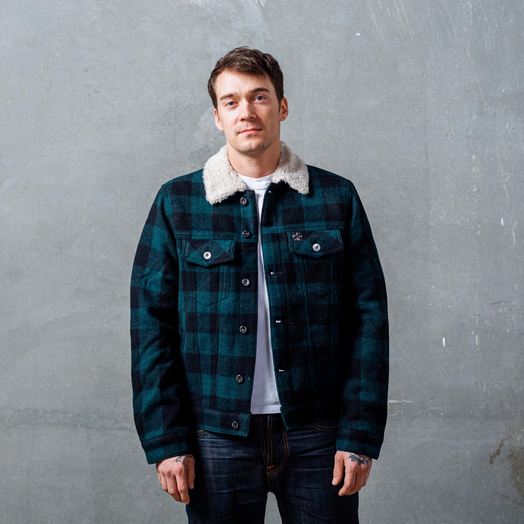 DEUS EX MACHINA - Mikey Plaid Trucker - Green Plaid