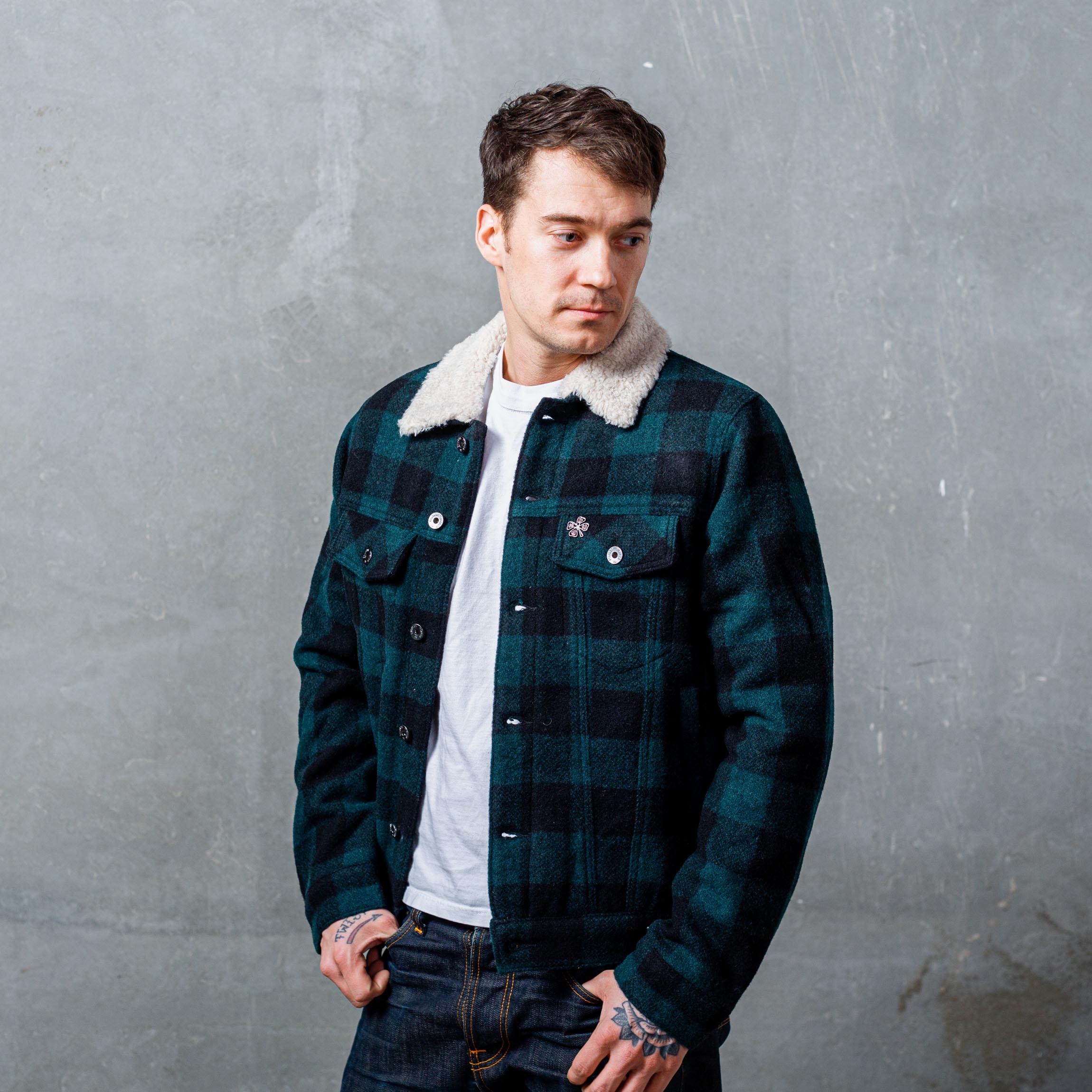 DEUS EX MACHINA - Mikey Plaid Trucker - Green Plaid