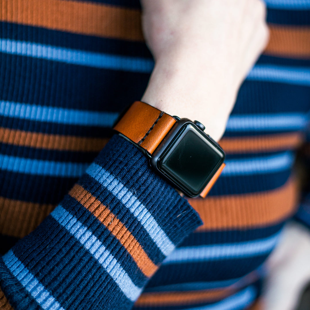 BEXAR GOODS - Urrem til Apple Watch  (38-42mm -LILLE RAMME) - lys cognac