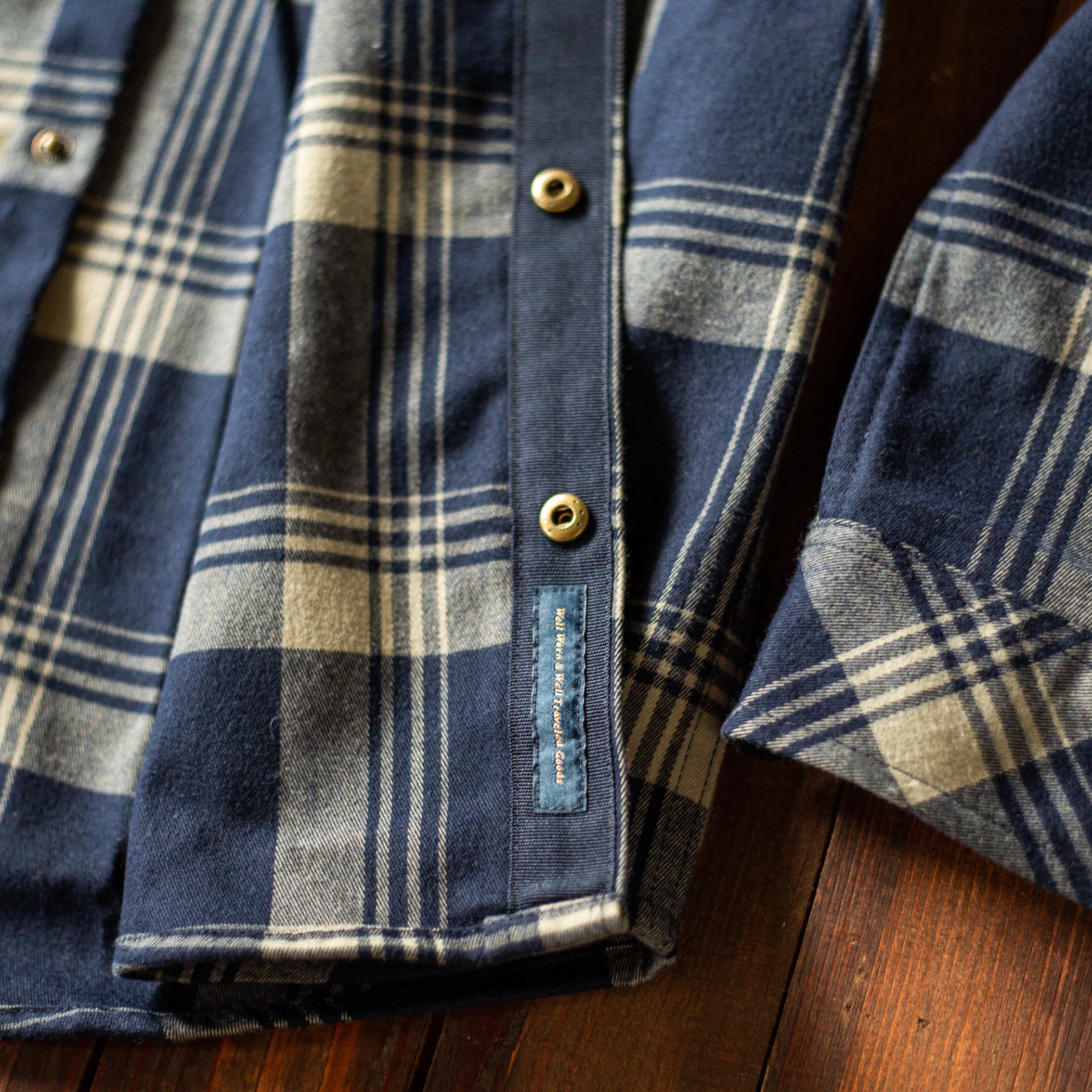 Roark - Diablo Long Sleeve Flannel - SAND/BLUE