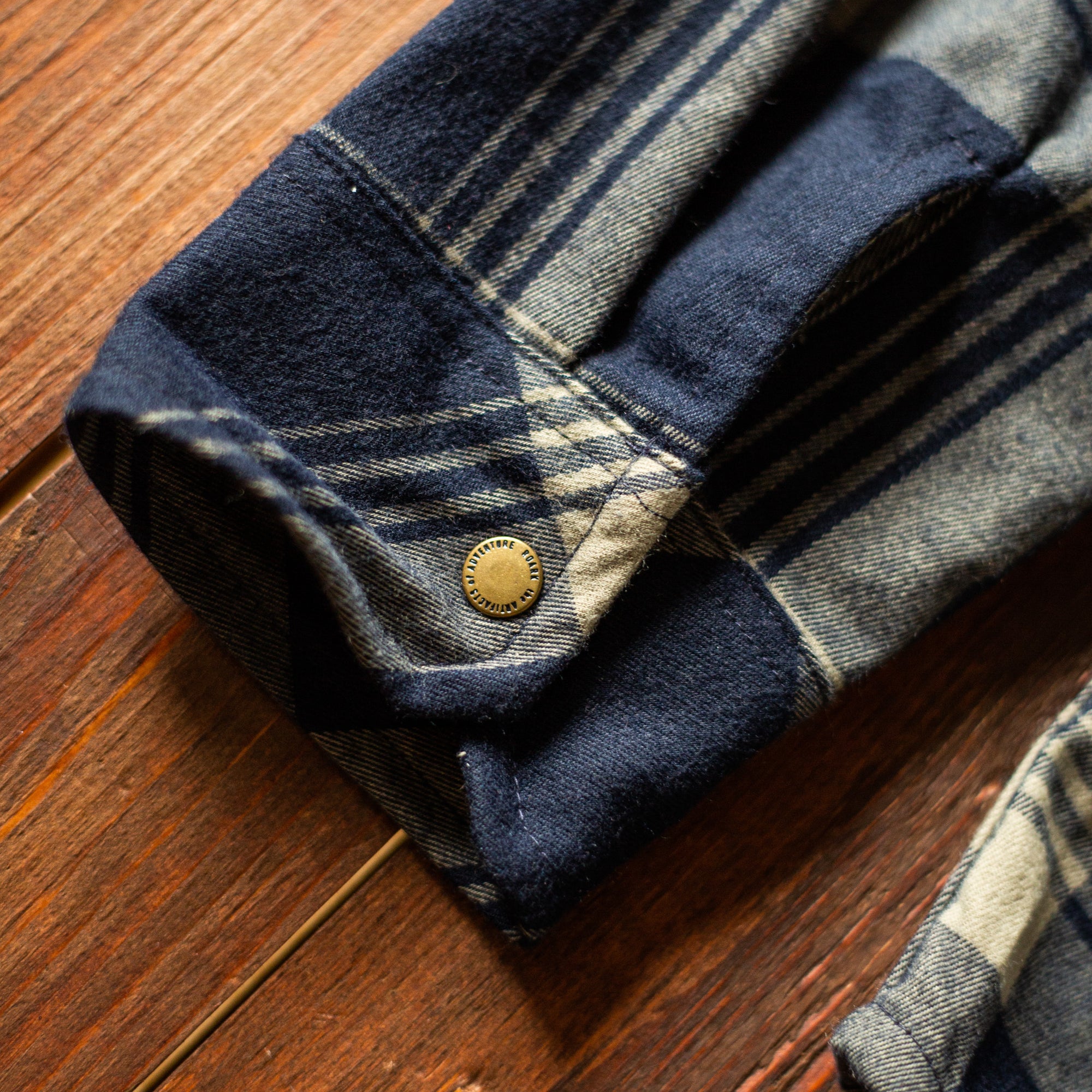 Roark - Diablo Long Sleeve Flannel - SAND/BLUE