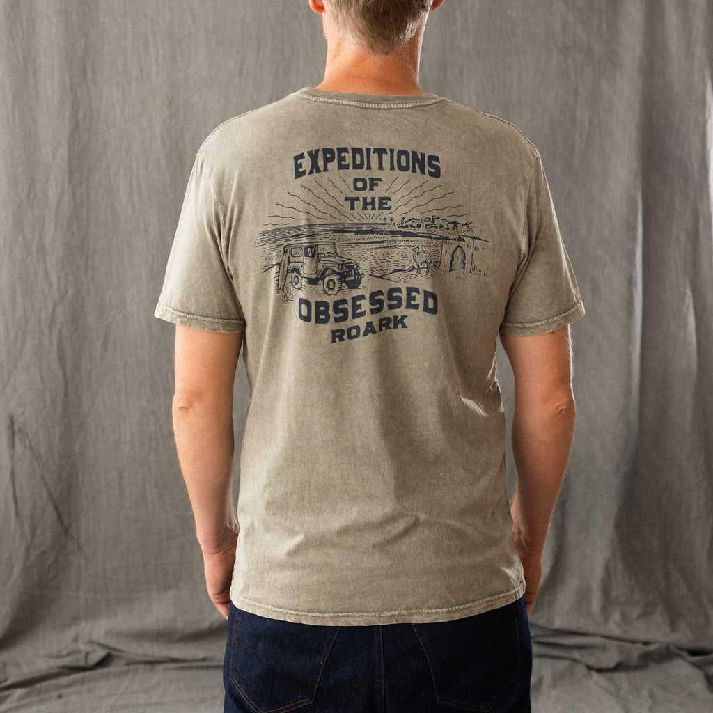 T-shirt - Expeditions of the obsessed - gray washed
