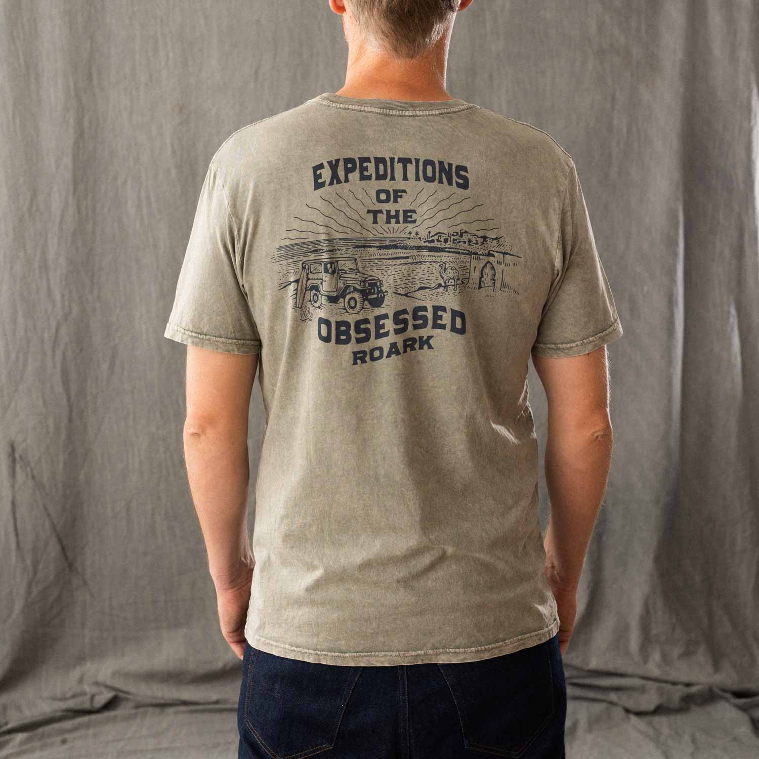 T-shirt - Expeditions of the obsessed - gray washed
