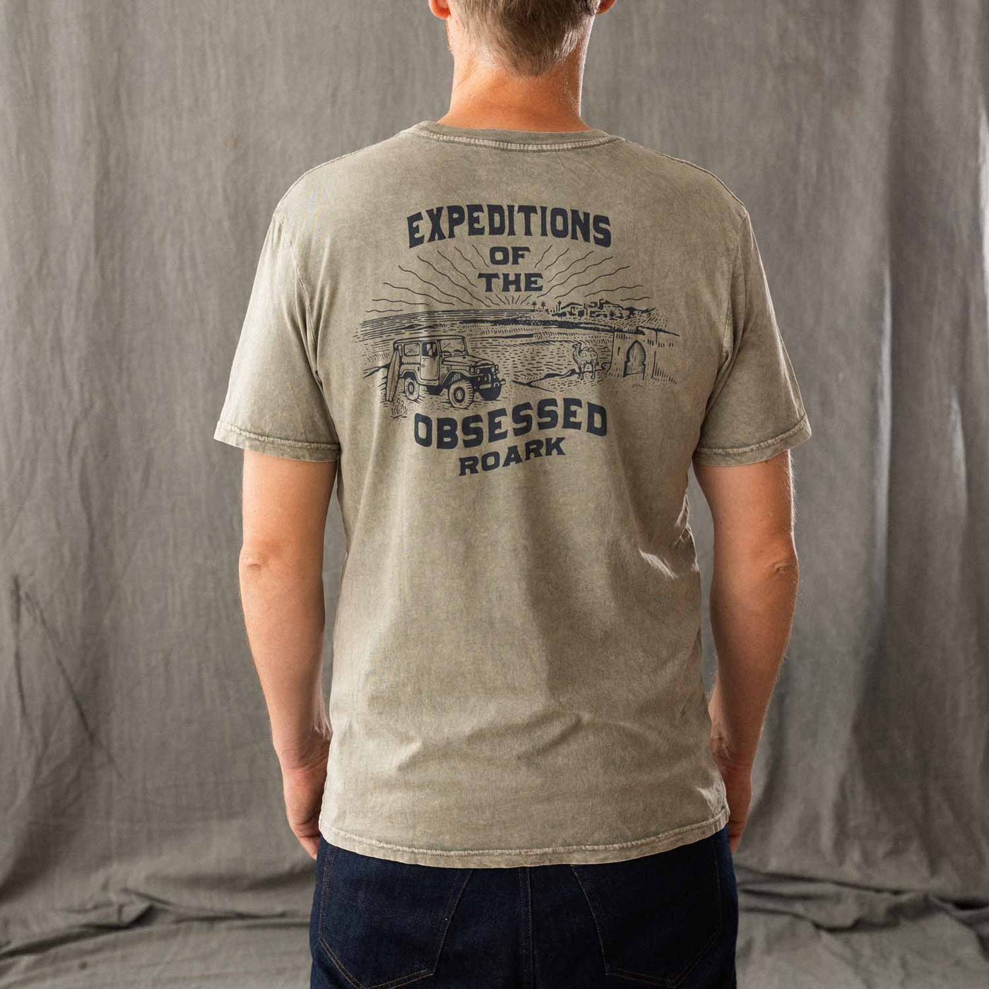 ROARK - T-shirt - Expeditions of the obsessed - grå washed