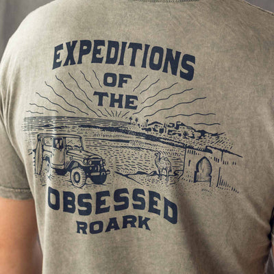 T-shirt - Expeditions of the obsessed - gray washed