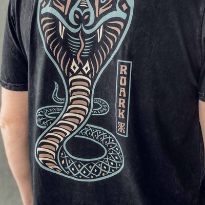 T-shirt Cobra grå heavy washed