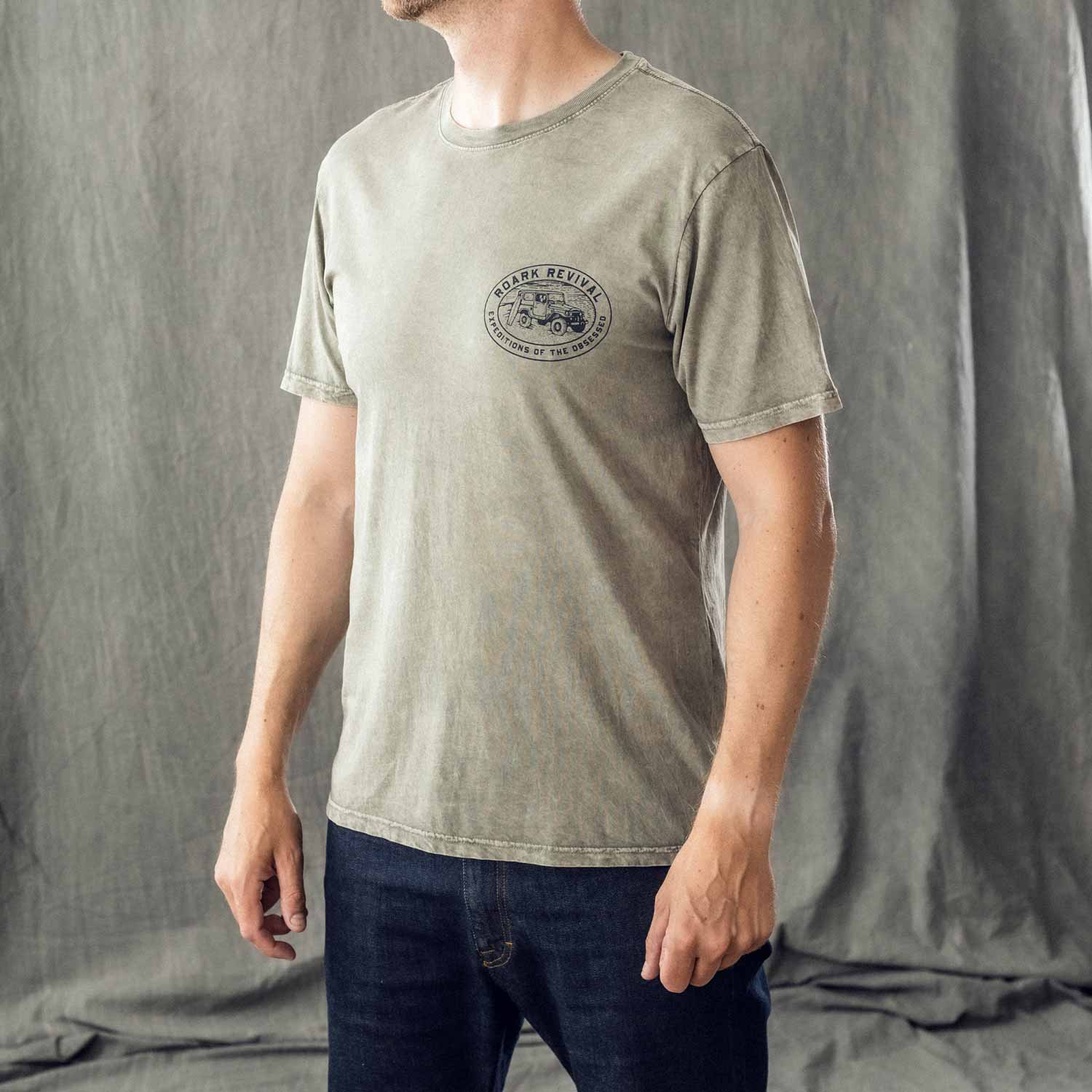 T-shirt - Expeditions of the obsessed - gray washed