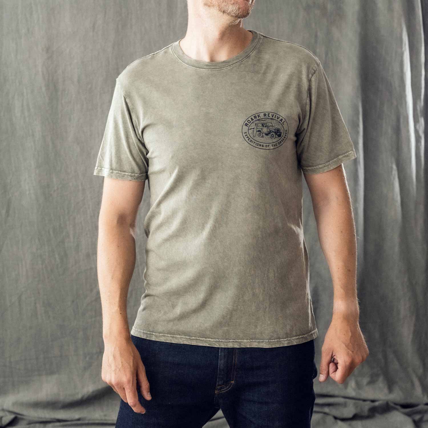 T-shirt - Expeditions of the obsessed - gray washed