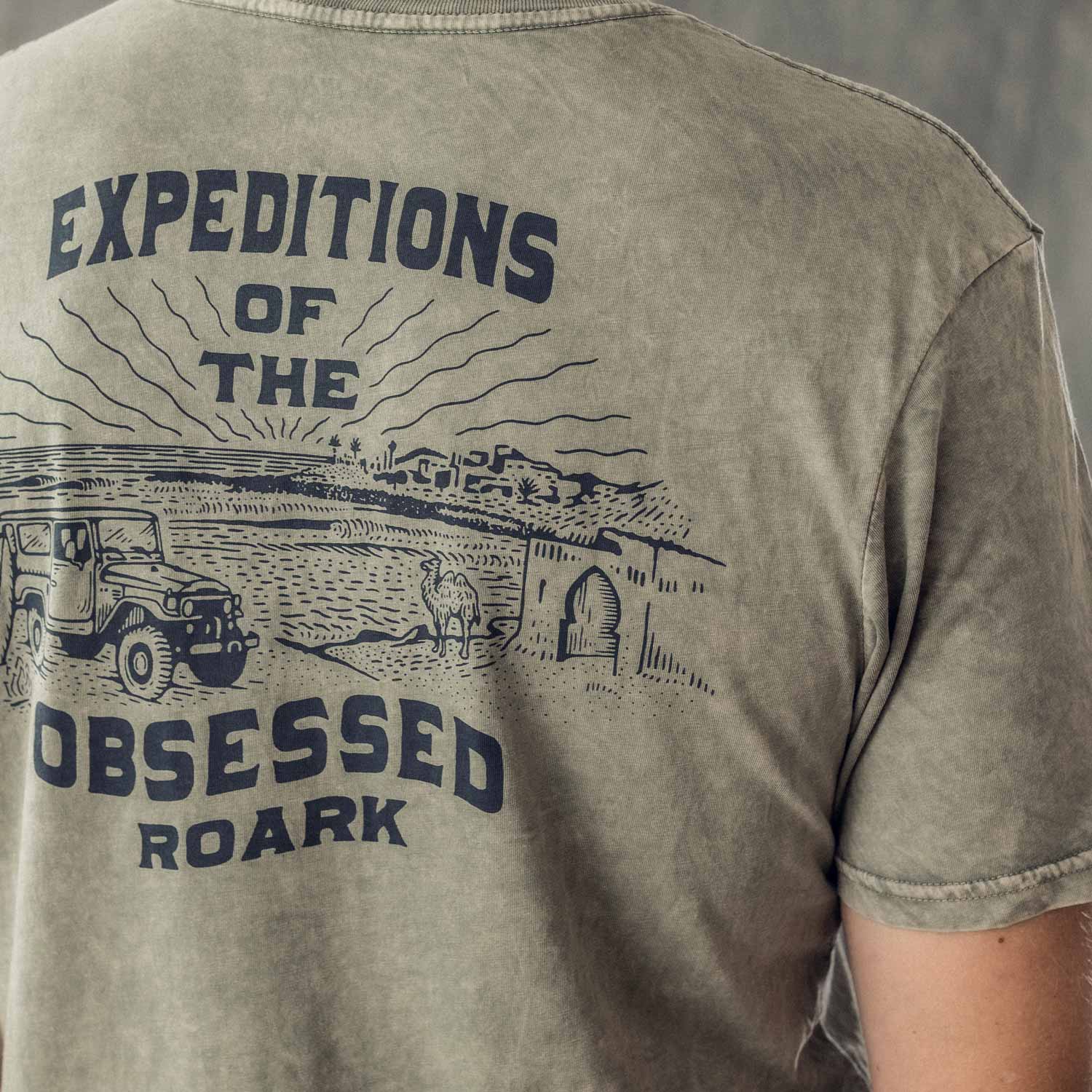 T-shirt - Expeditions of the obsessed - gray washed