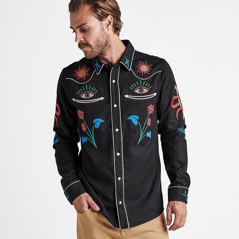 ROARK -"On The Range"Long Sleeve Shirt - Black