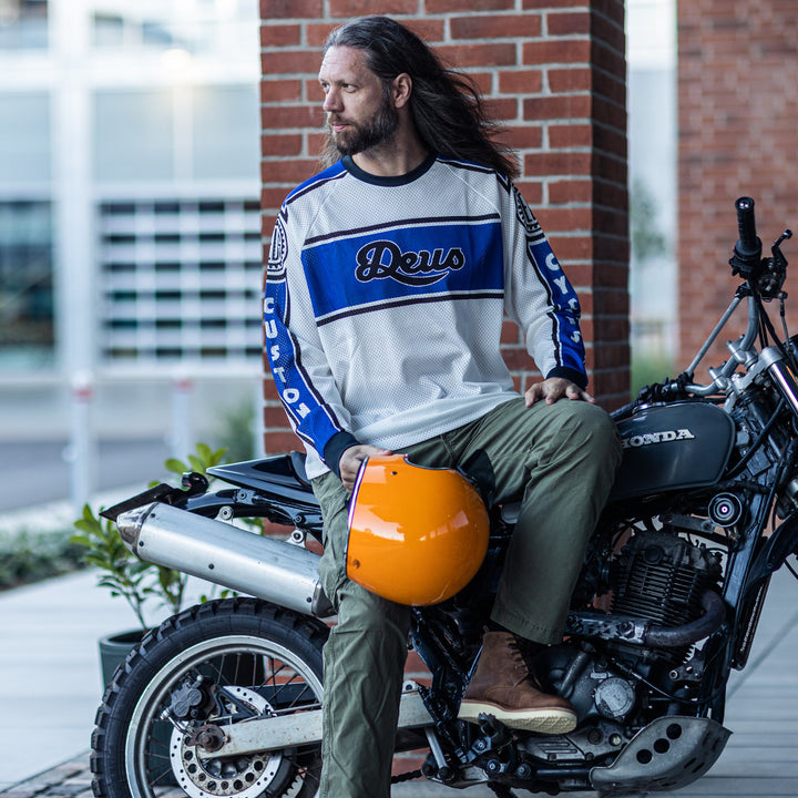 DEUS EX MACHINA - THE BEAT WHITE - MOTO JERSEY