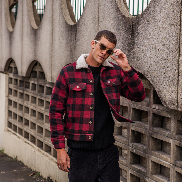 DEUS EX MACHINA - Mikey Plaid Trucker - Red