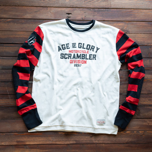Age of Glory - Red/Black Team Stripes LS Tee