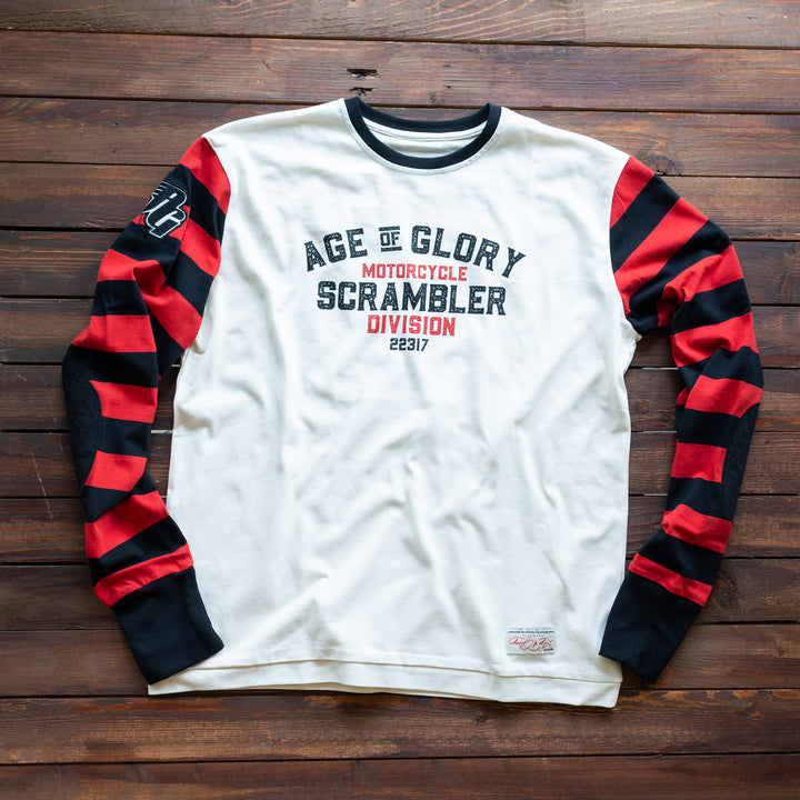 Age of Glory -  Rød/sort Team Stripes LS Tee