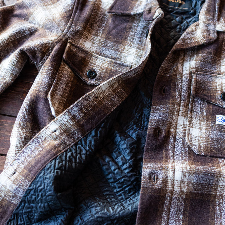 DEUS EX MACHINA - WOOL CHECK SHIRT - Brown Plaid