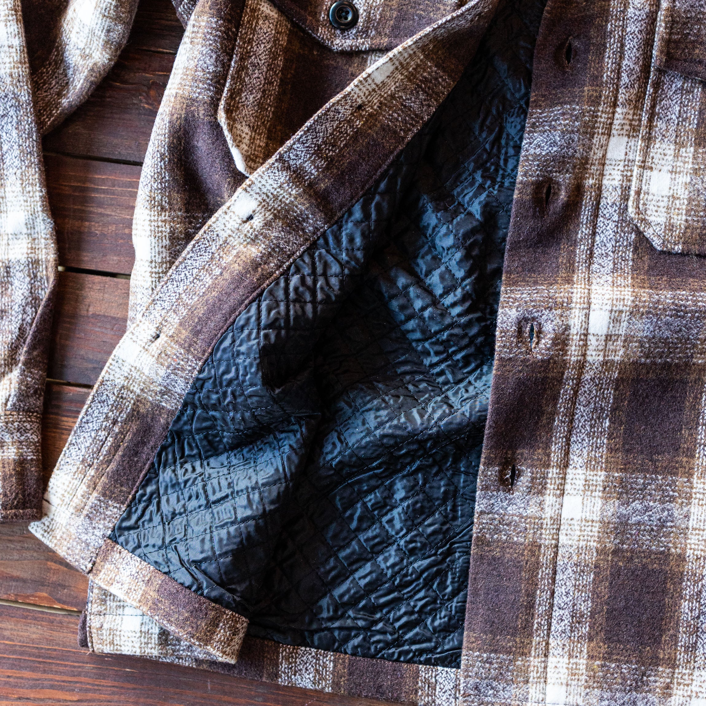 DEUS EX MACHINA - WOOL CHECK SHIRT - Brown Plaid
