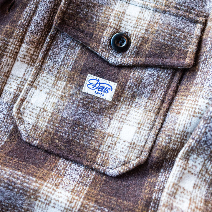 DEUS EX MACHINA - WOOL CHECK SHIRT - Brown Plaid