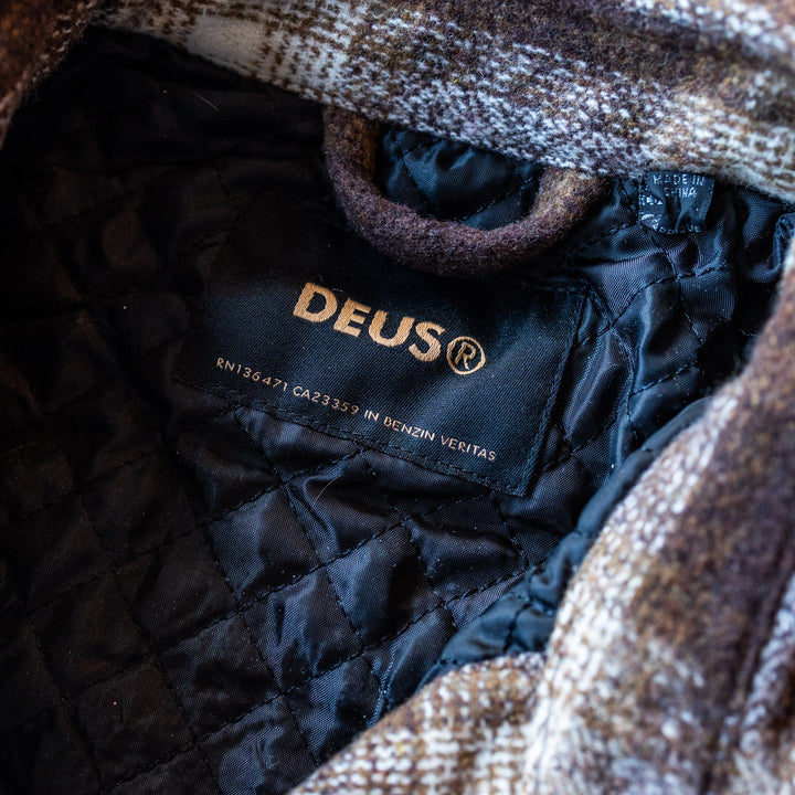 DEUS EX MACHINA - WOOL CHECK SHIRT - Brown Plaid
