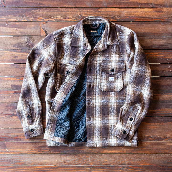DEUS EX MACHINA - WOOL CHECK SHIRT - Brown Plaid