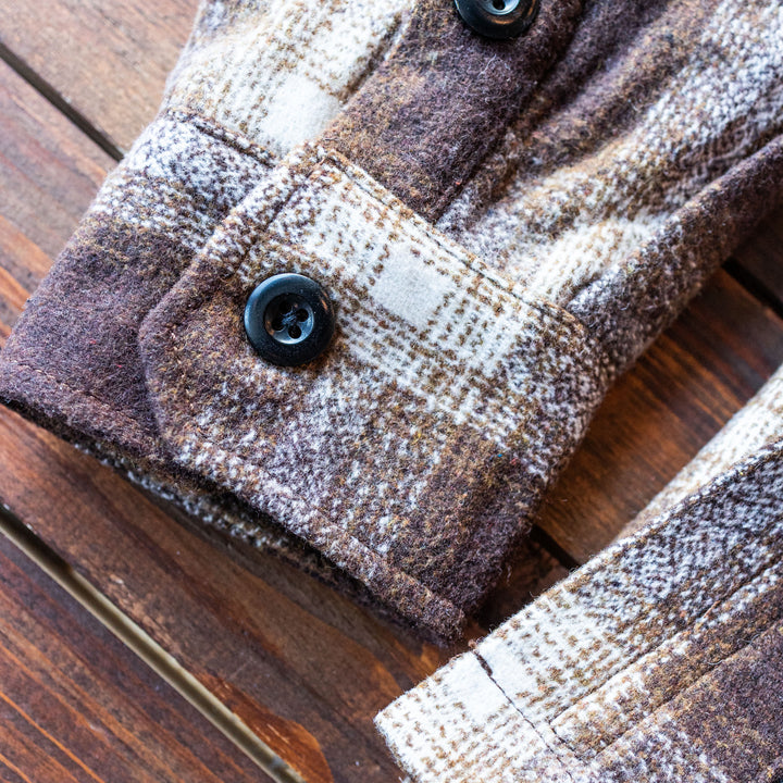 DEUS EX MACHINA - WOOL CHECK SHIRT - Brown Plaid