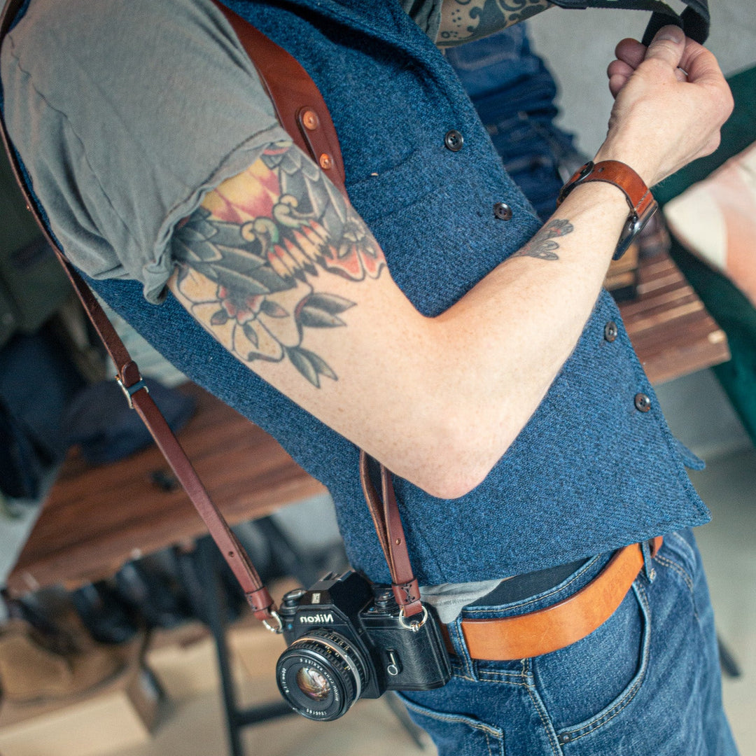 BEXAR GOODS - Camera strap - dark leather