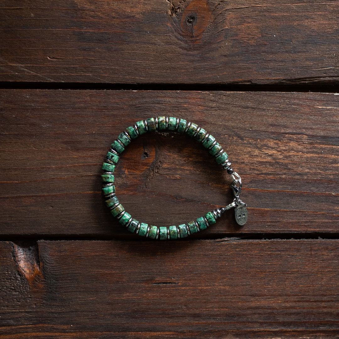 Black Pearl Creations - Bracelet - Heishi African Turquoise Stone