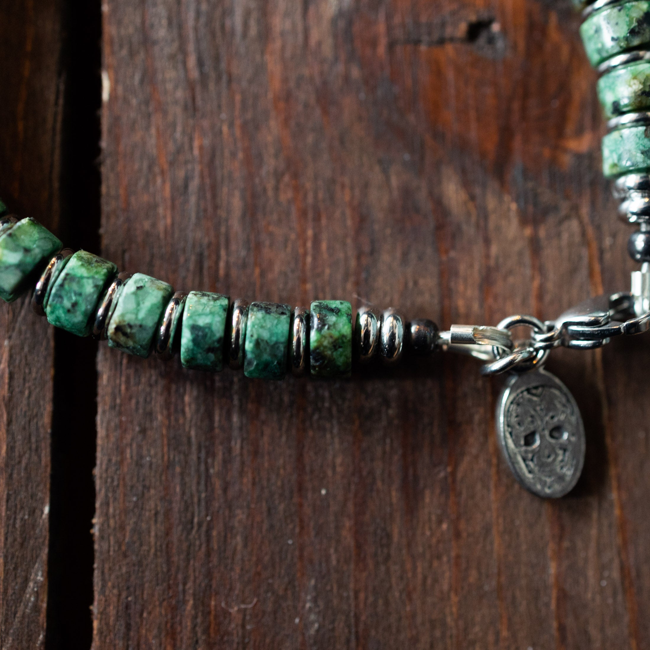 Black Pearl Creations - Bracelet - Heishi African Turquoise Stone