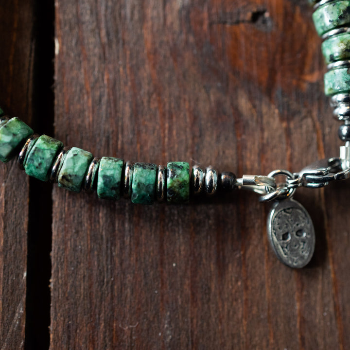Black Pearl Creations - Bracelet - Heishi African Turquoise Stone