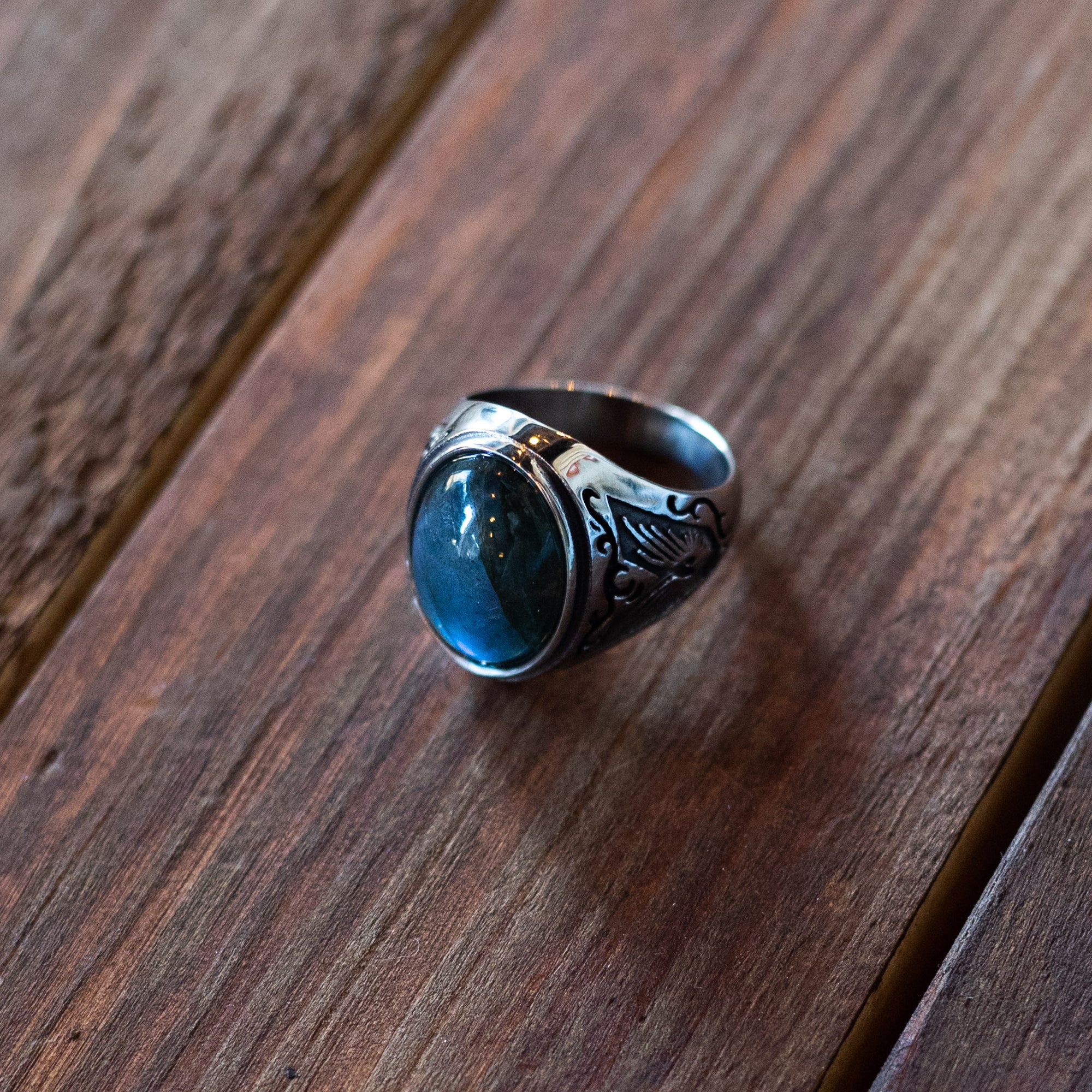 Ring - Bull-Eye - Aventurine - BLUE