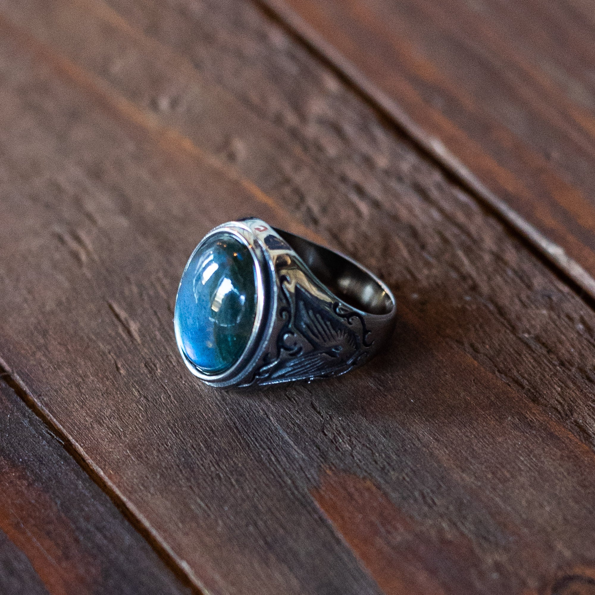 Ring - Bull-Eye - Aventurine - BLUE
