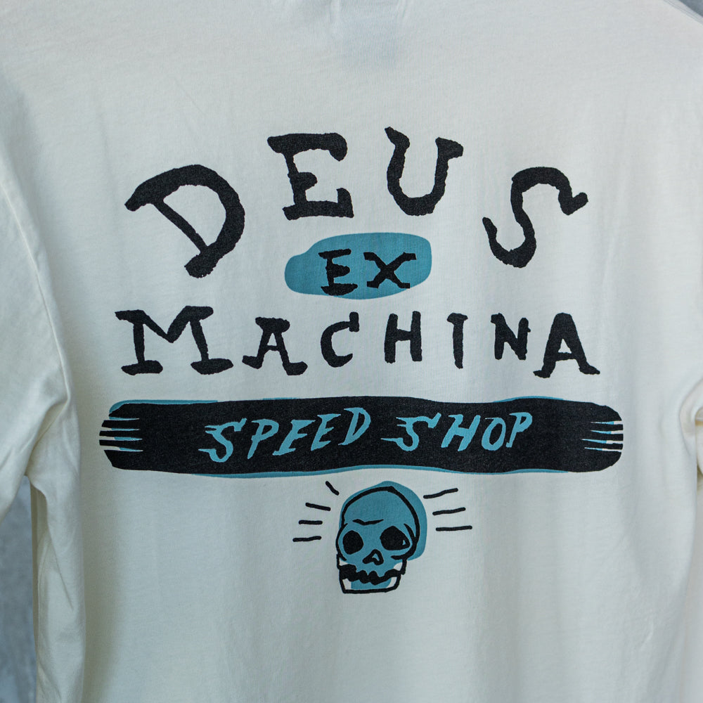 Deus Ex Machina - long sleeve SPEEDSHOP - Råhvid