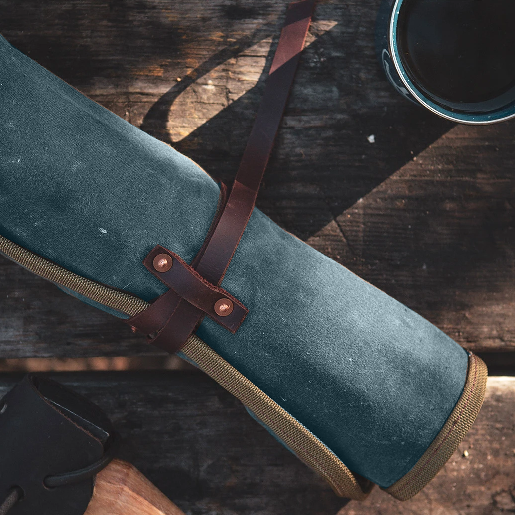 Iron & Resin - Værktøjswrap - Toolroll - Blå/grå