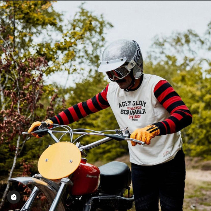 Age of Glory -  Rød/sort Team Stripes LS Tee