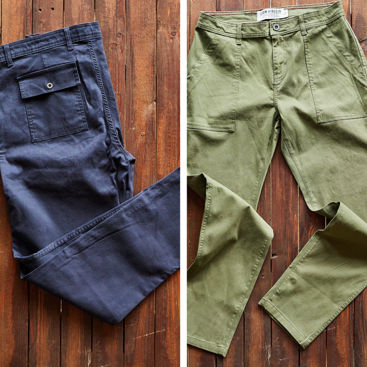 Iron & Resin - Brigade Bedford Cord Pant - navy/army