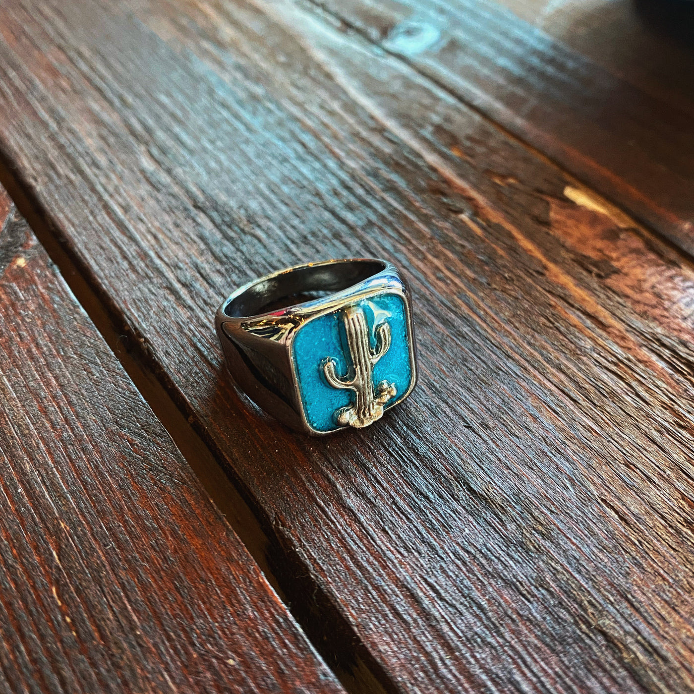 Ring - Cactus - Stainless steel/silver