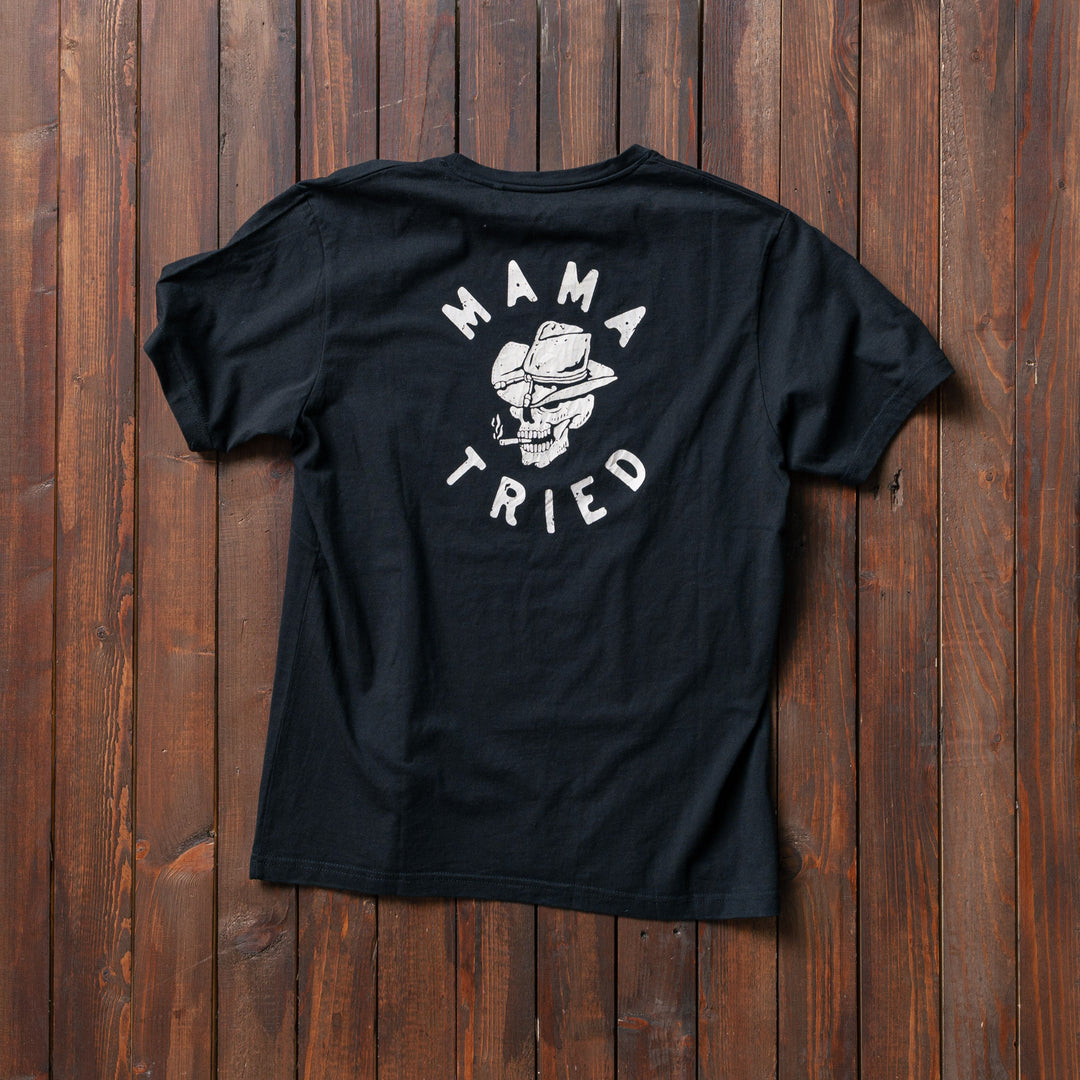 IRON & RESIN - T-shirt -"Mama Tried"- BLACK