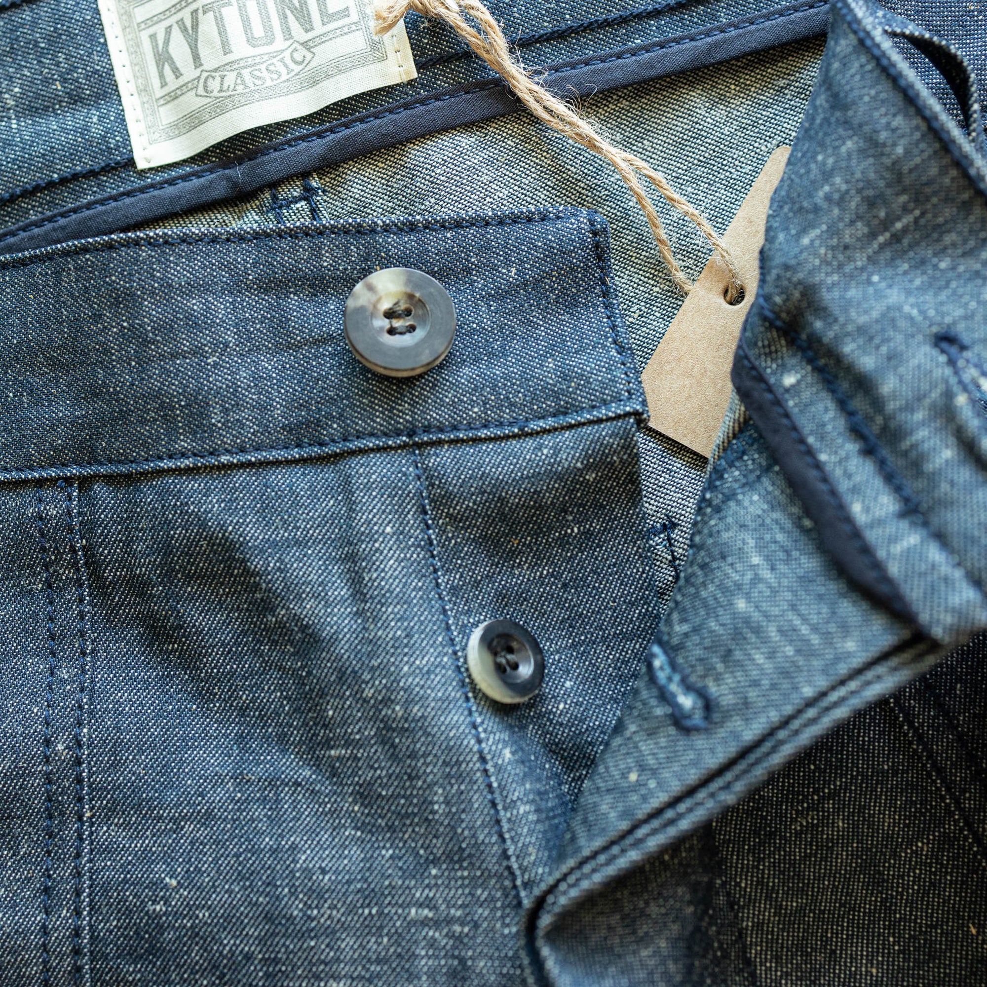 Kytone - Denim Shorts - Blå selvedge