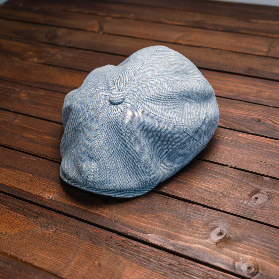 MJM - Sixpence/Flat cap - Montreal - Flax/Cotton - BLUE