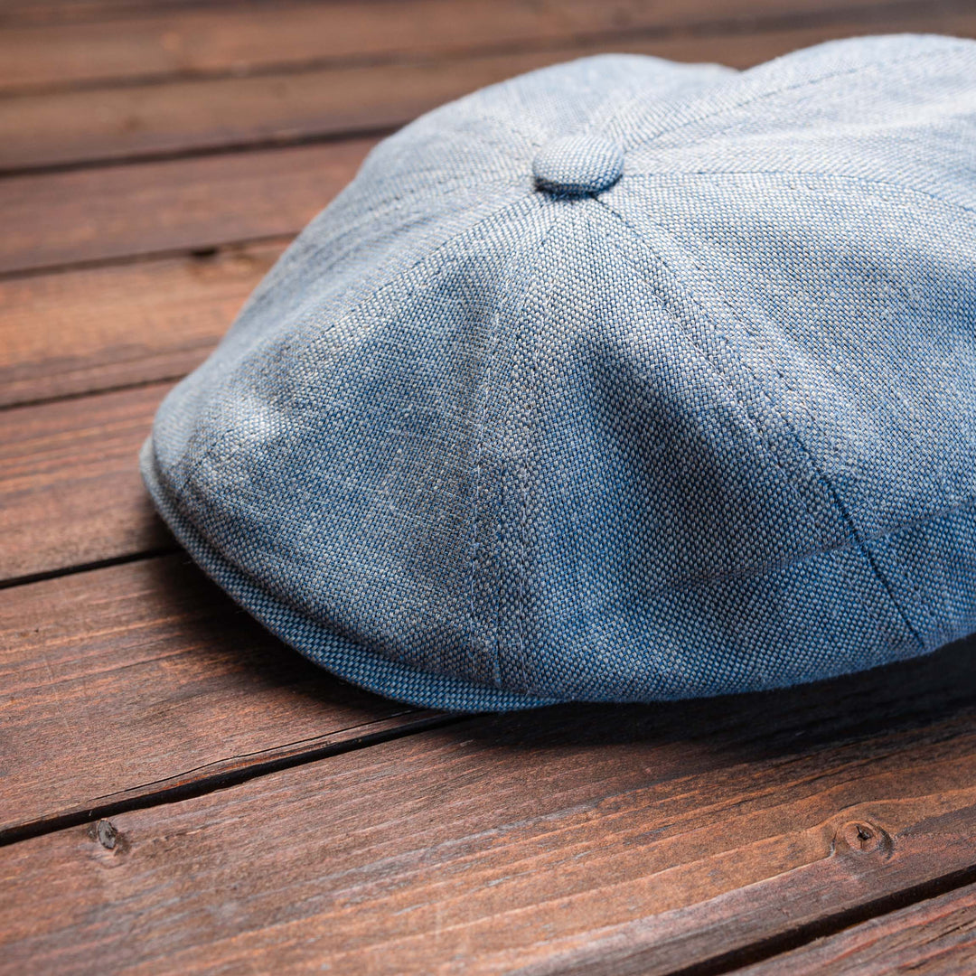 MJM - Sixpence/Flat cap - Montreal - Flax/Cotton - BLUE