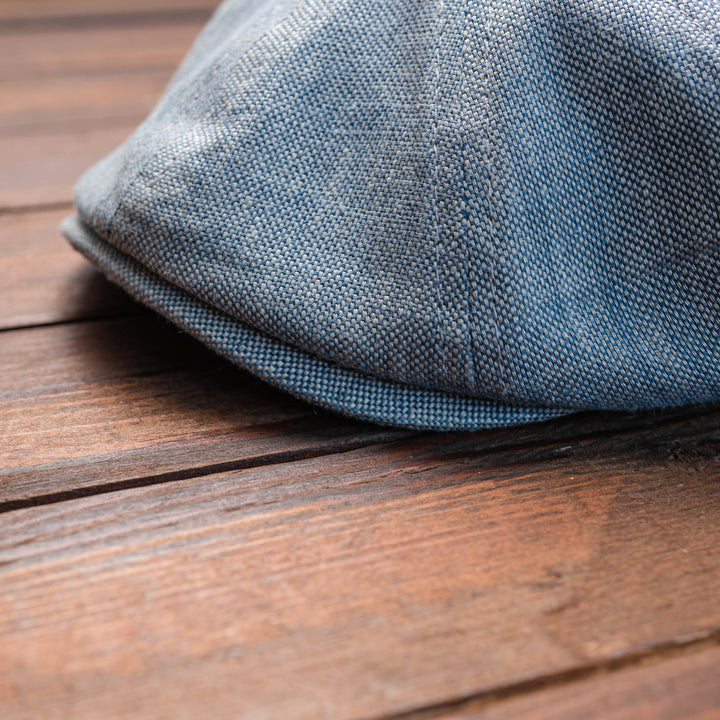 MJM - Sixpence/Flat cap - Montreal - Flax/Cotton - BLUE