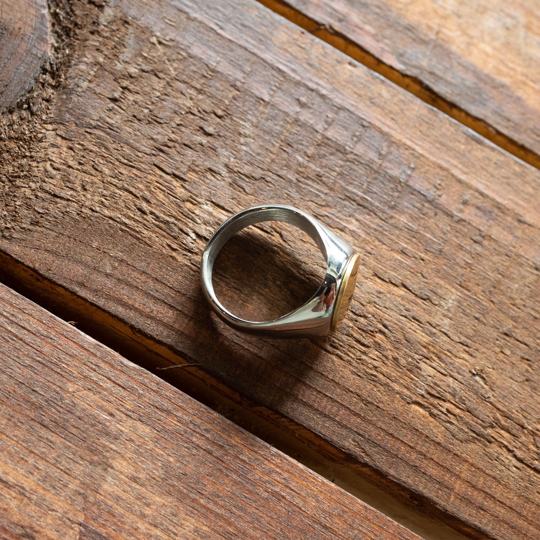 Ring - "Arrows" Stainless steel/brass