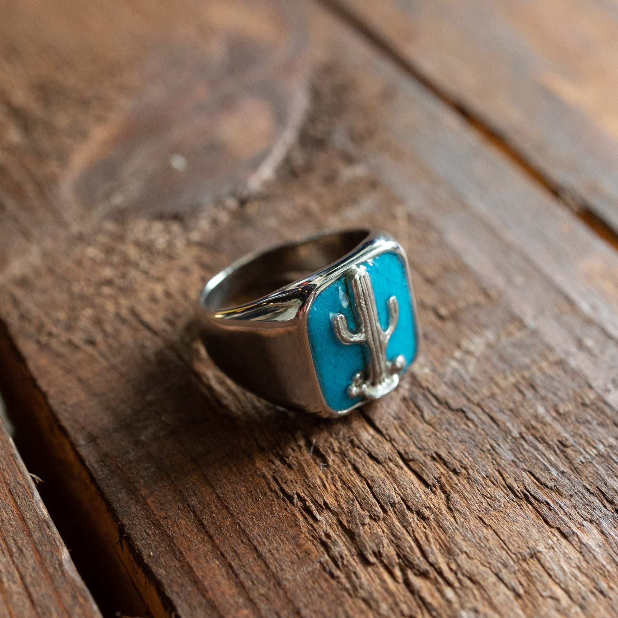 Ring - Cactus - Stainless steel/silver