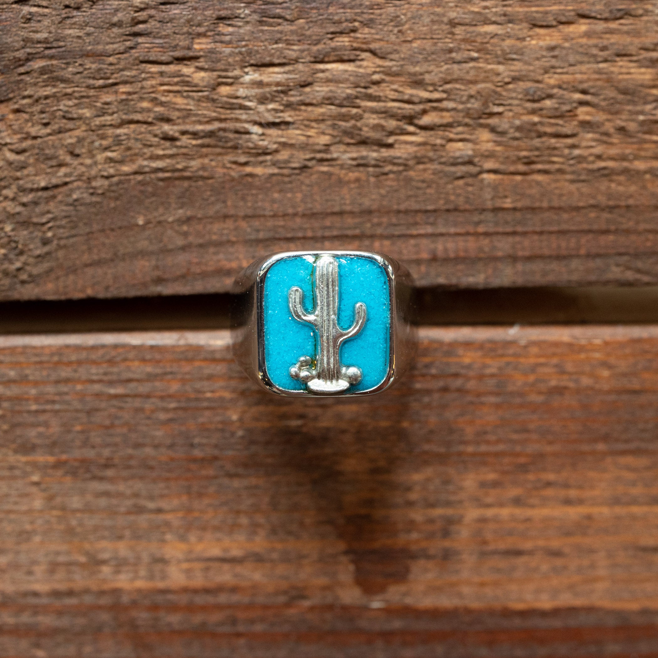Ring - Cactus - Stainless steel/silver