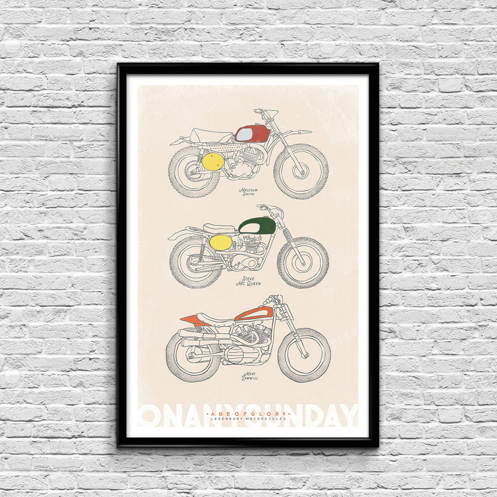 Age of Glory plakat -  Legendary Bikes Poster – On Any Sunday